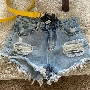Denim shorts